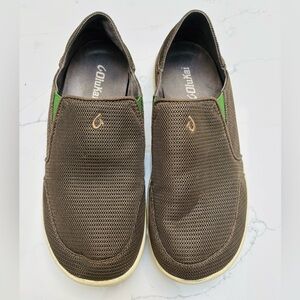 Olukai Men’s Taupe Mesh Slip Ons 8.5